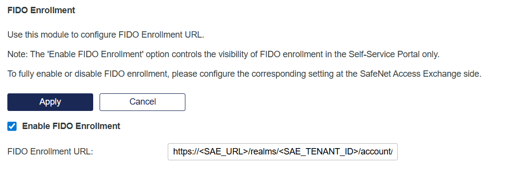 FIDO enrollment