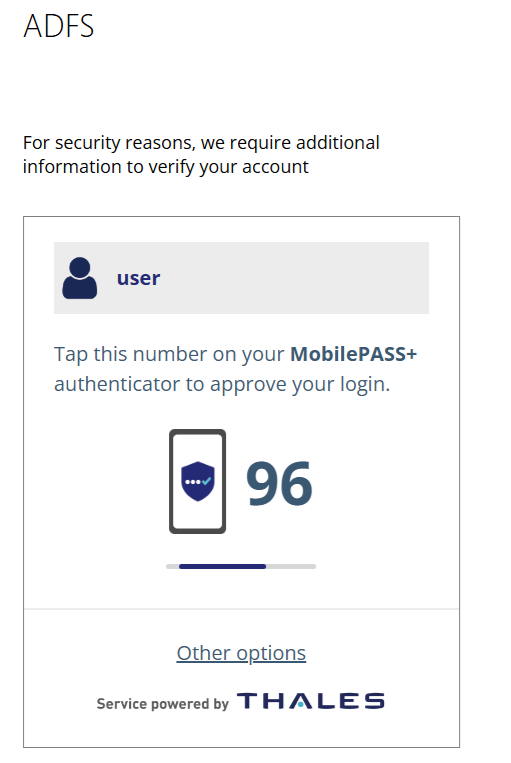 Number to match in MobilePASS+