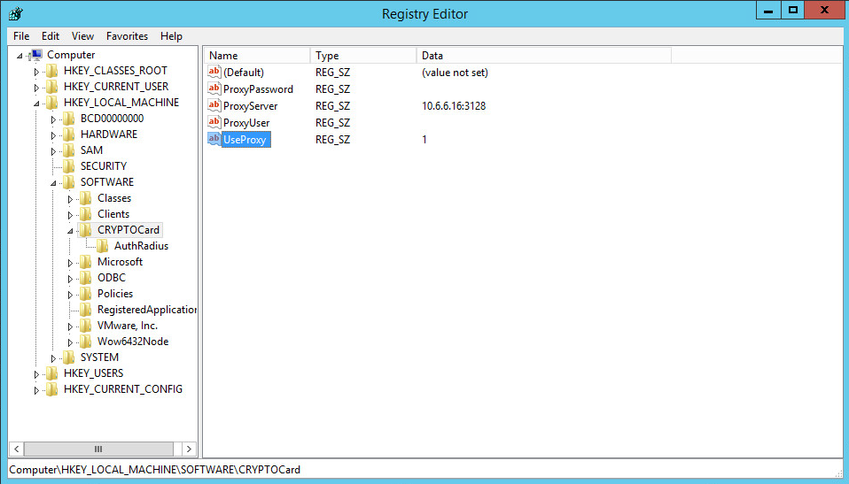 Registry editor