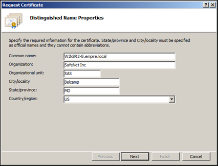 Server Certificates window Server Certificates window