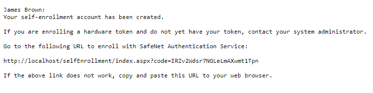 self-enrollment mail