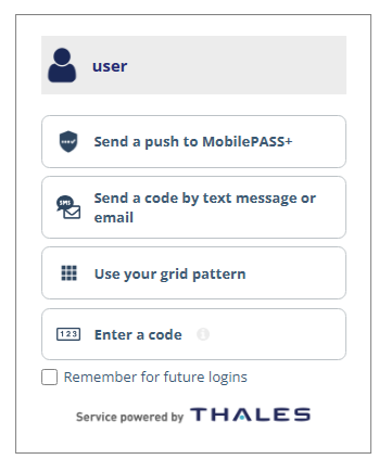 Sign in screen with MobilePASS+ push
