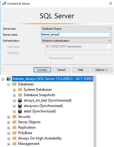 Connect to Server Screen