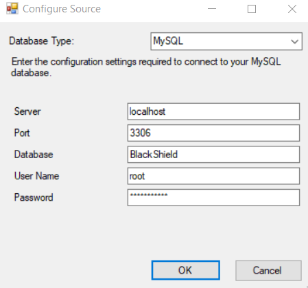 Configure Source Window