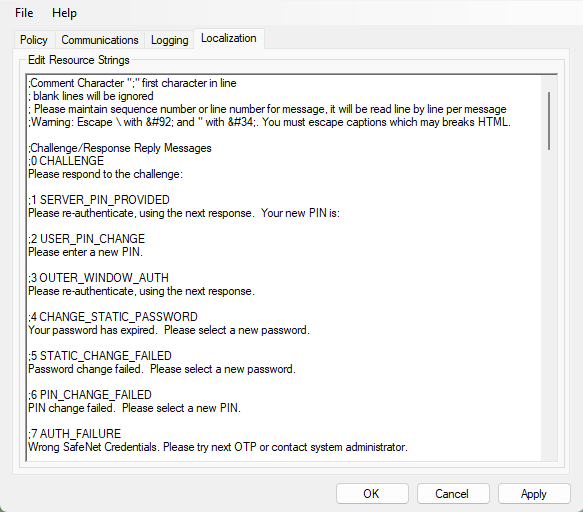 Localization Tab Localization Tab