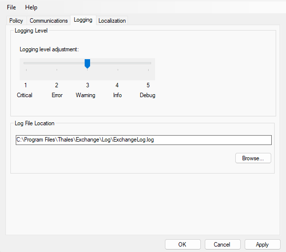 Logging Tab Logging Tab