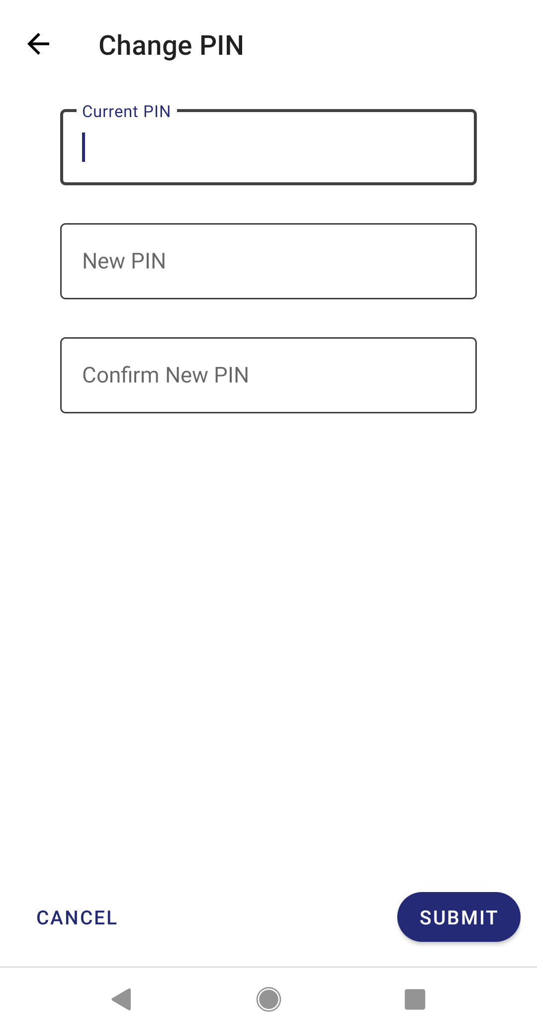 Confirm new PIN