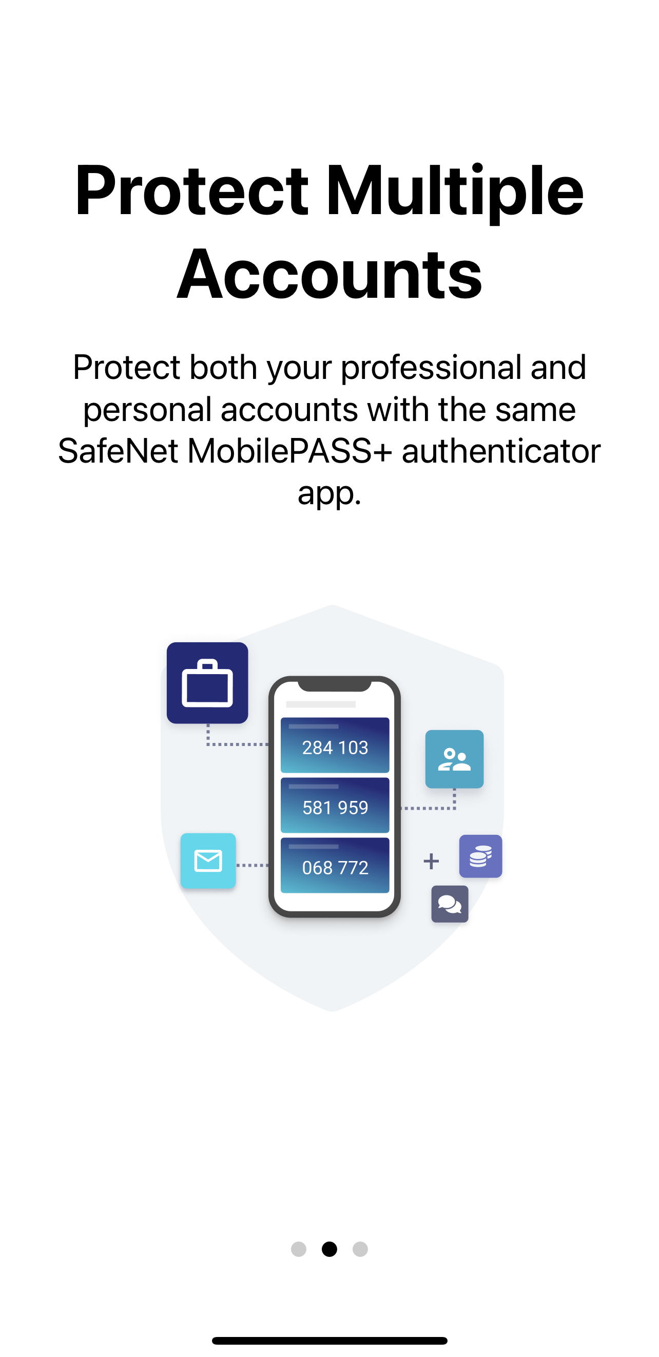 Protect multiple accounts screen
