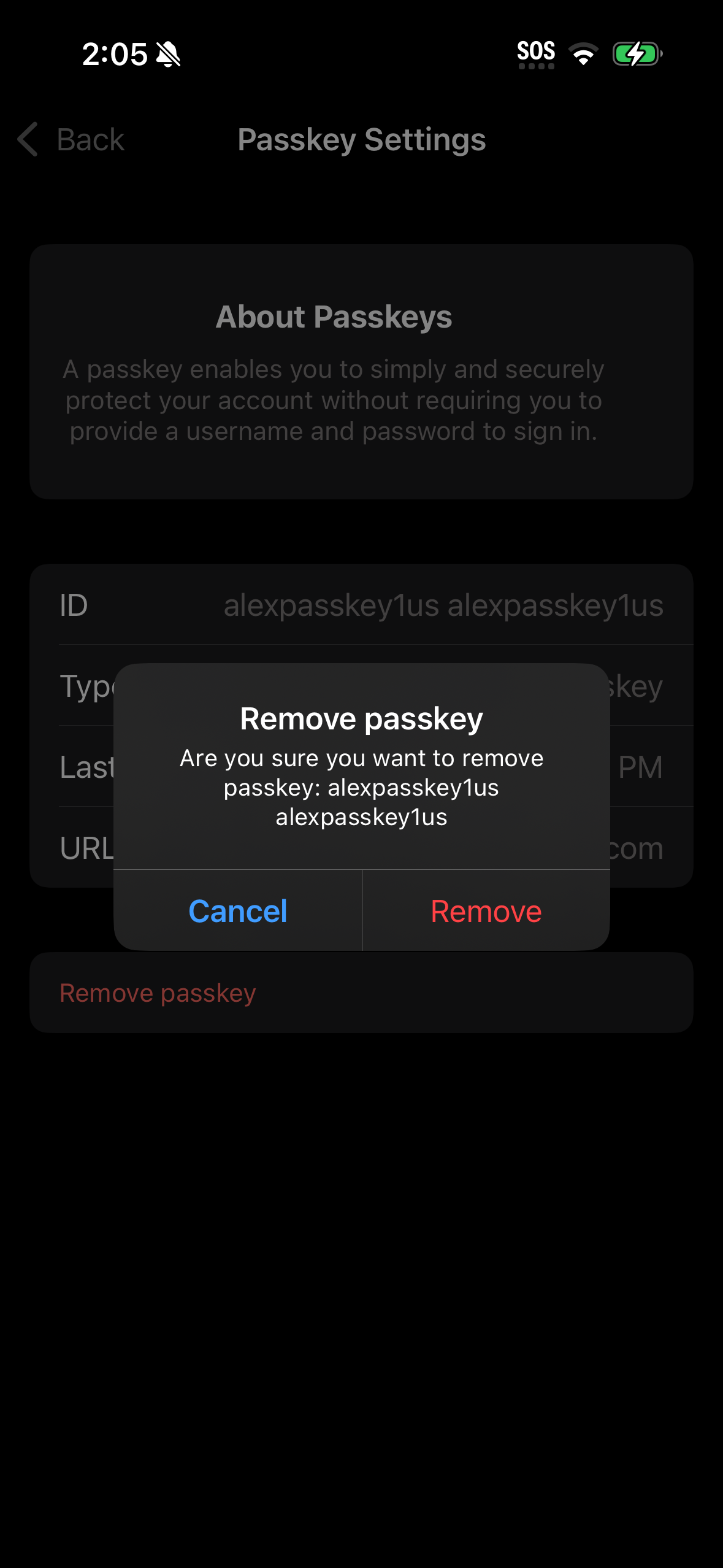 Passkey Details