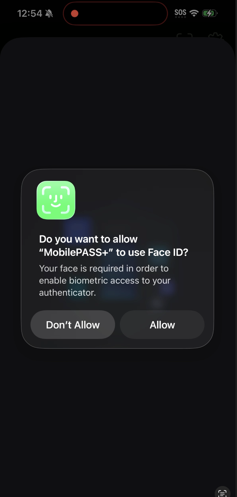 Allow MobilePASS+ to use biometrics