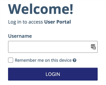 User portal user name