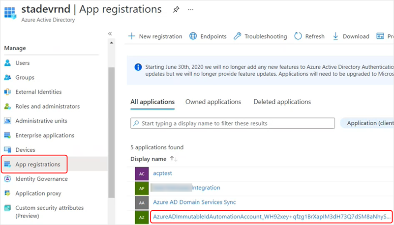 Add immutable ID to users in Azure AD