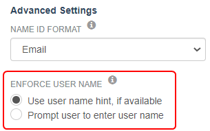 Enforce user name