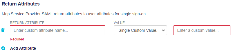 Return attribute with a single custom value