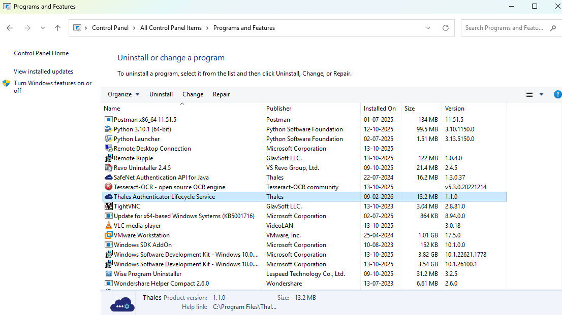 ThalesAuthenticatorLifecycleManager