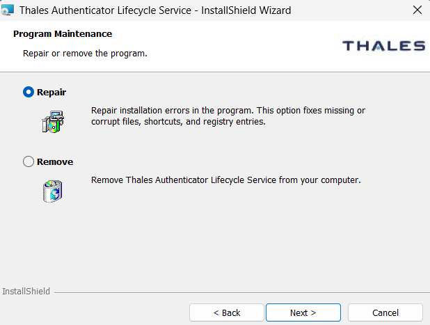 click to zoom ThalesAuthenticatorLifecycleManager