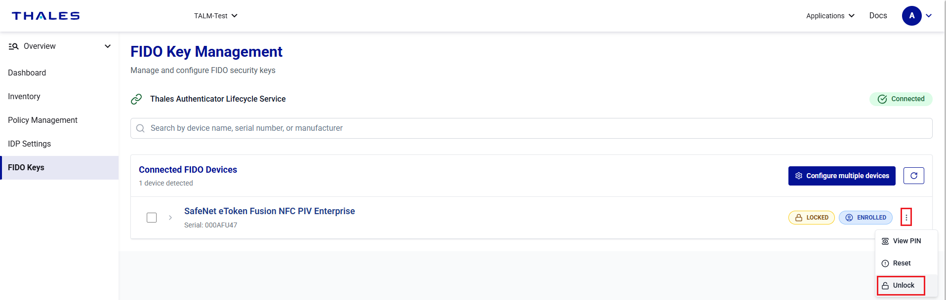 click to zoom ThalesAuthenticatorLifecycleManager