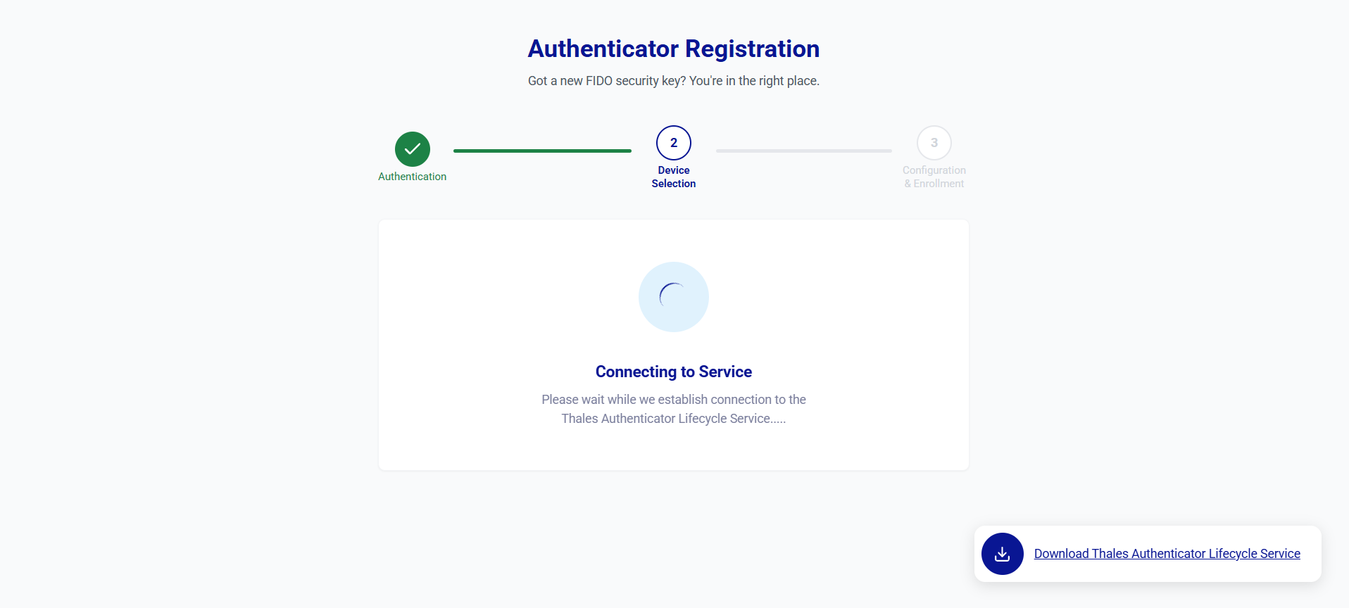 click to zoom Self-service FIDO registration